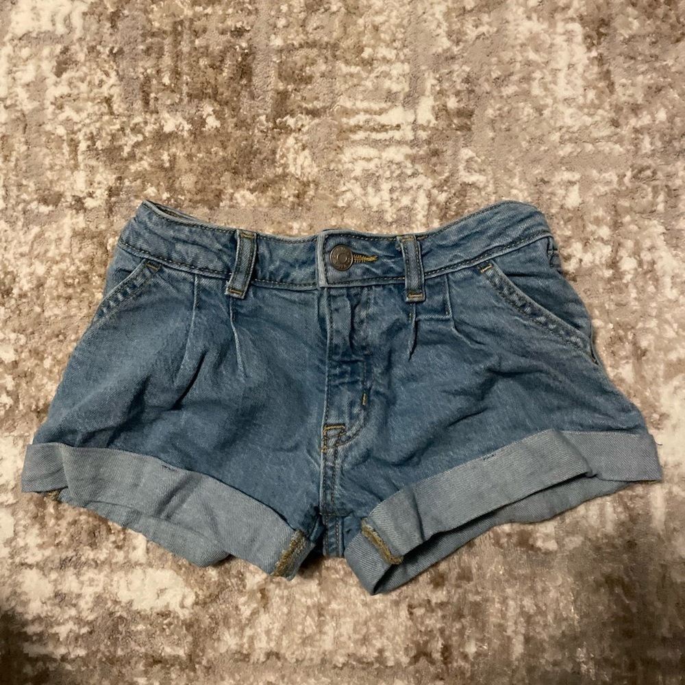 Cat & Jack Light Blue Jean Stretch Shorts size XS 4/5